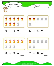 Çıkarma İşlemi Çalışma Sayfaları